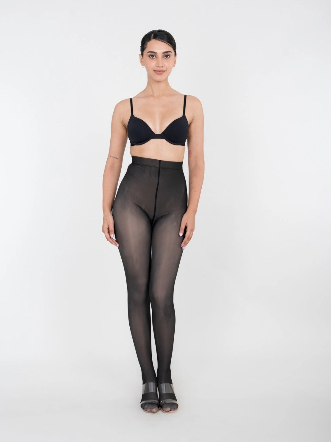 Sheer Effect No-Fur Opaque Stockings