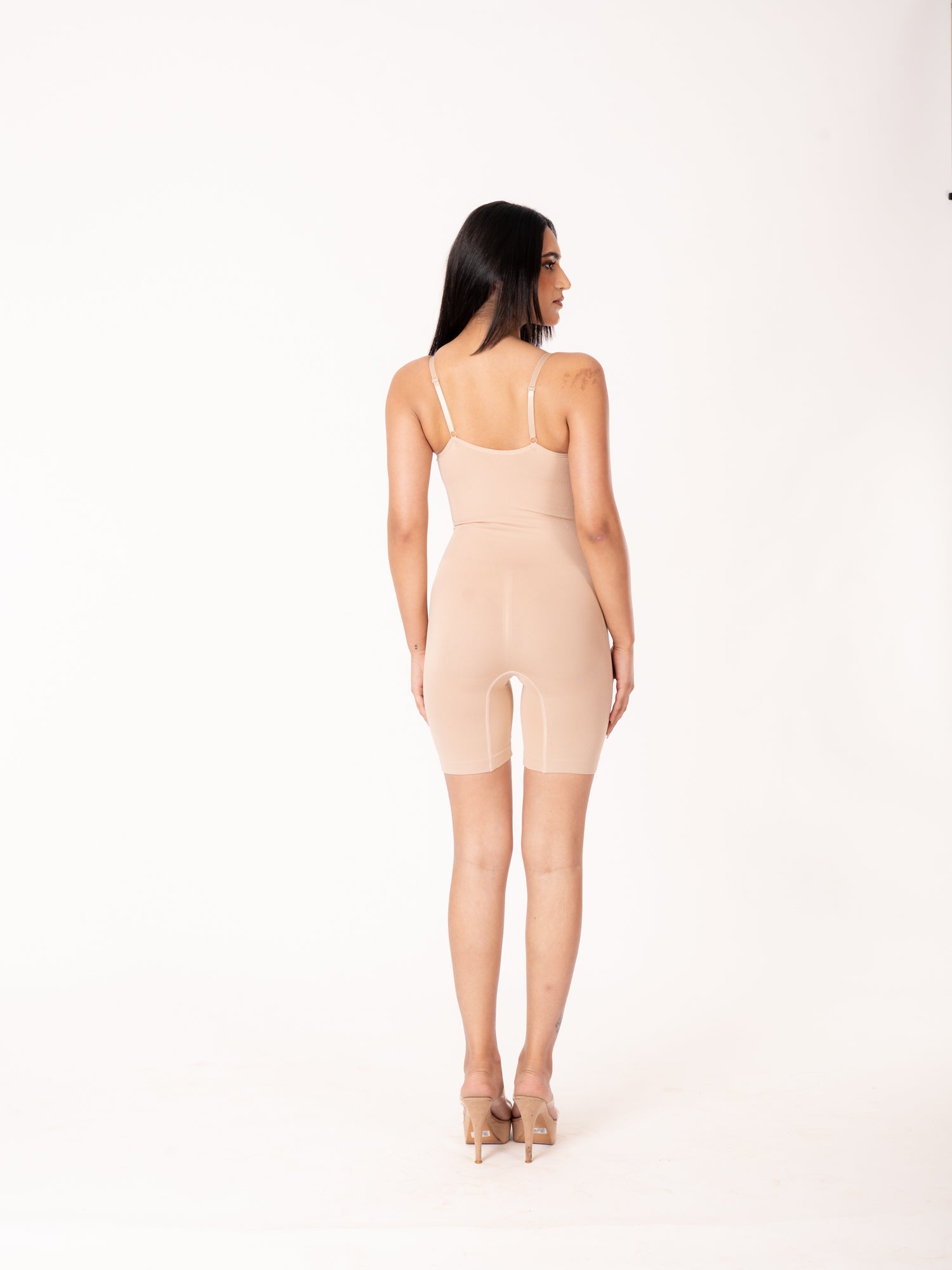 Strapless Mid Thigh Bodysuit  - Body Shaper