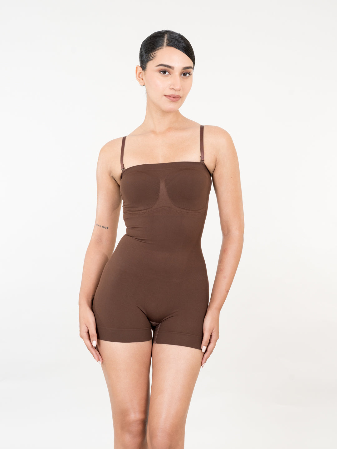 Strapless Mid Thigh Bodysuit  - Body Shaper