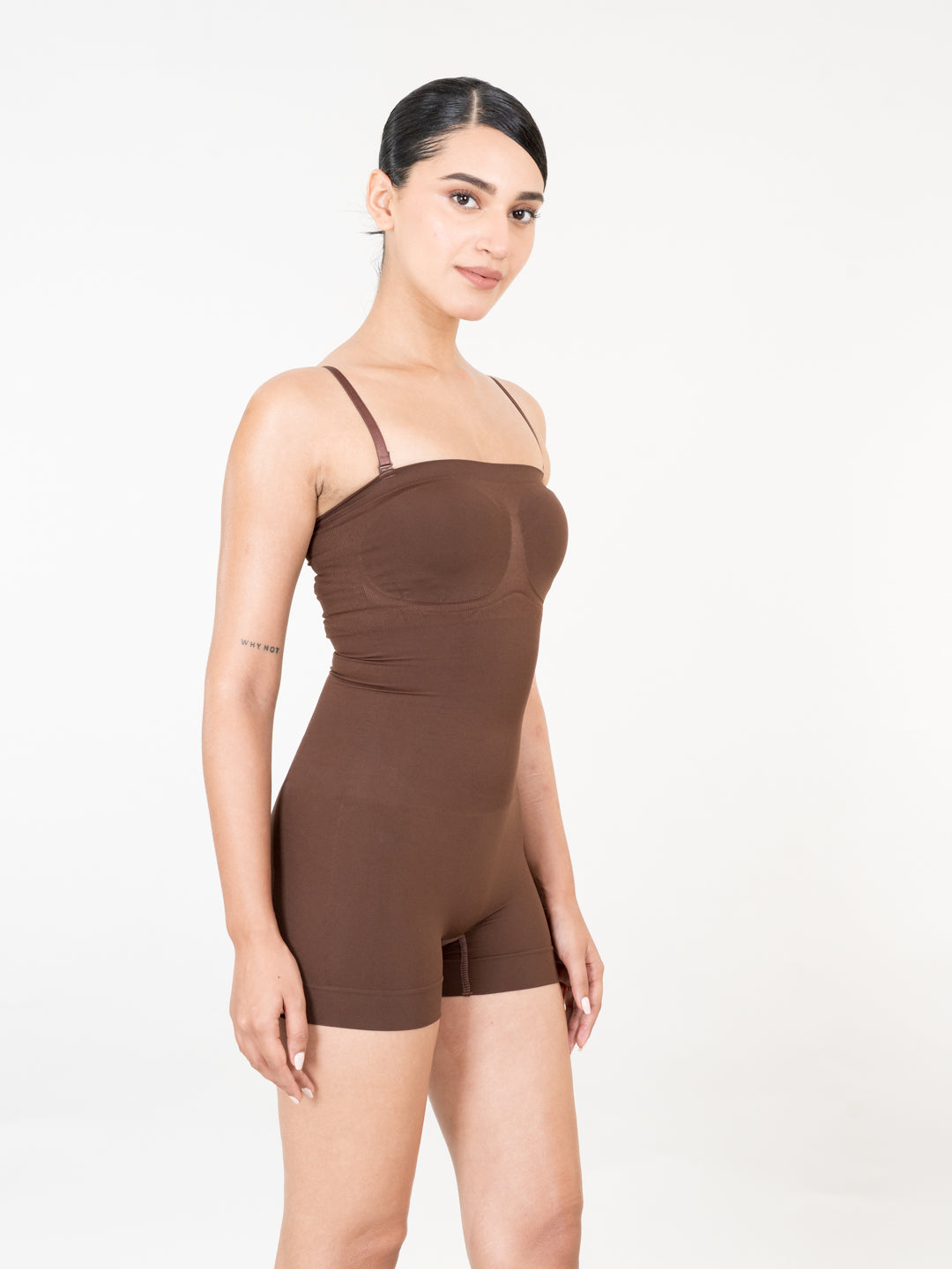 Strapless Mid Thigh Bodysuit  - Body Shaper