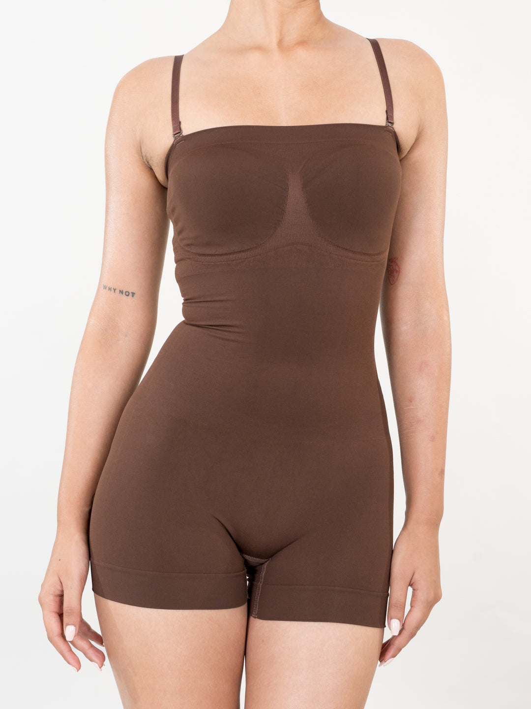Strapless Mid Thigh Bodysuit  - Body Shaper