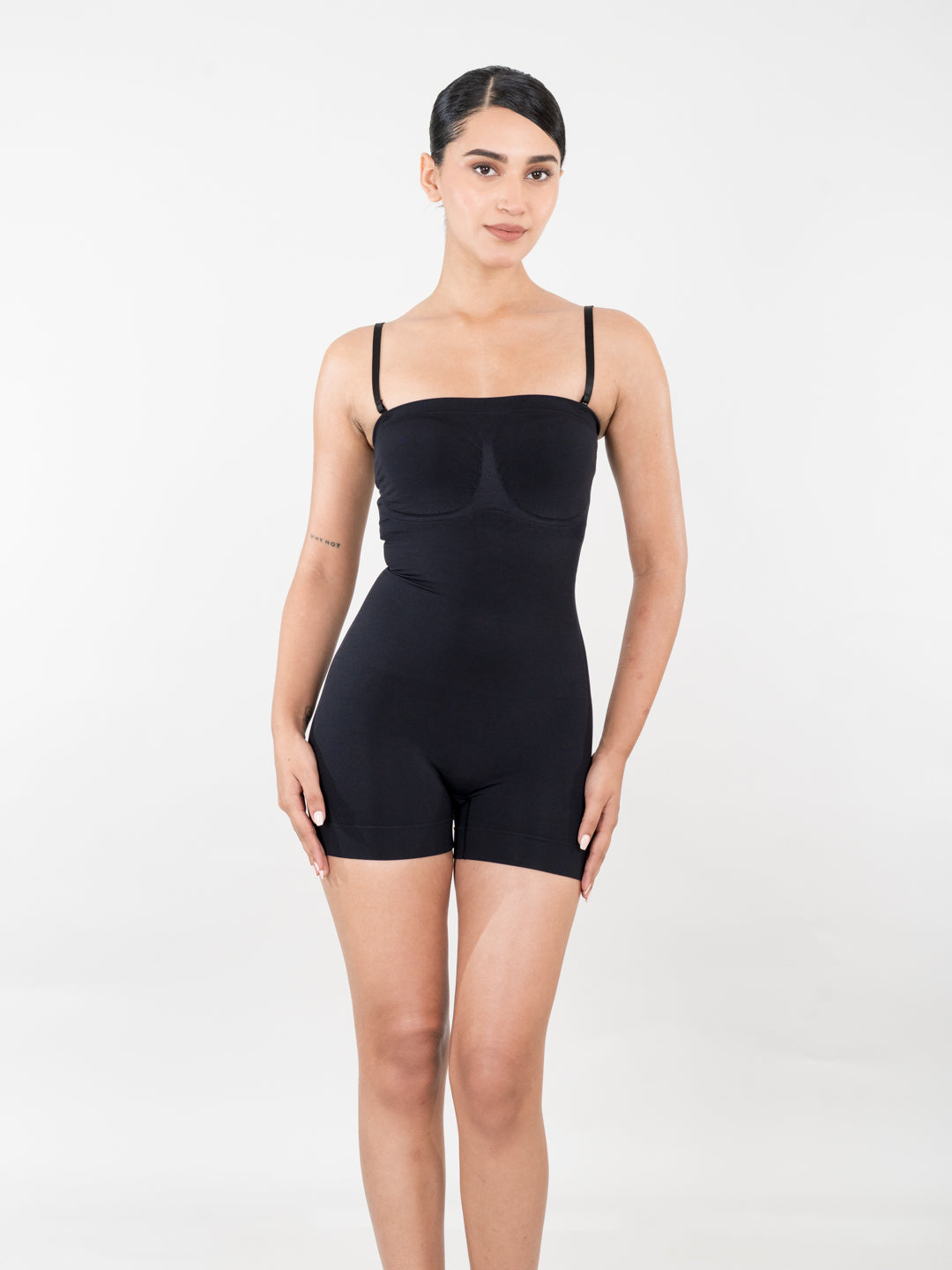Strapless Mid Thigh Bodysuit  - Body Shaper