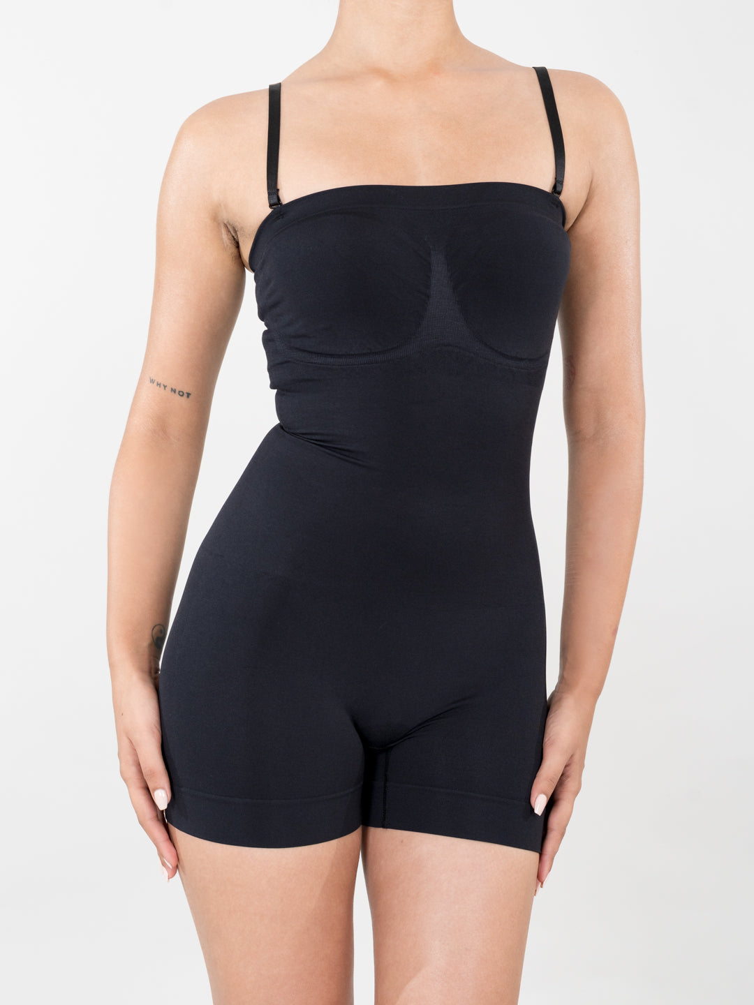 Strapless Mid Thigh Bodysuit  - Body Shaper
