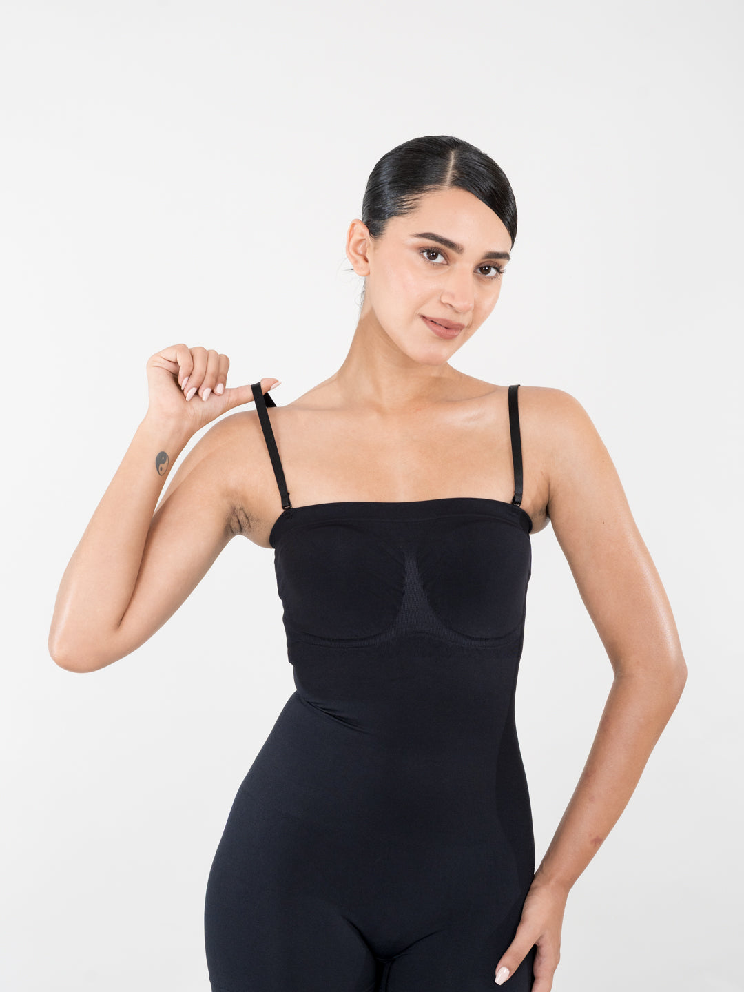 Strapless Mid Thigh Bodysuit  - Body Shaper
