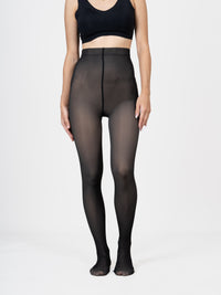 Sheer Effect No-Fur Opaque Stockings