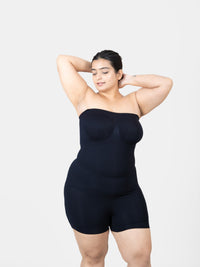 Strapless Mid Thigh Bodysuit  - Body Shaper